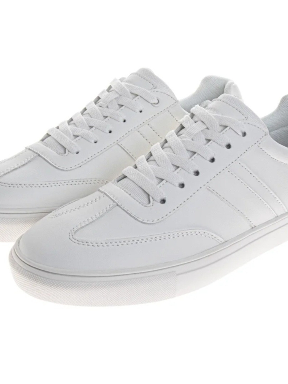 Perry Ellis Men's White Low-Top Lace-Up Sneakers